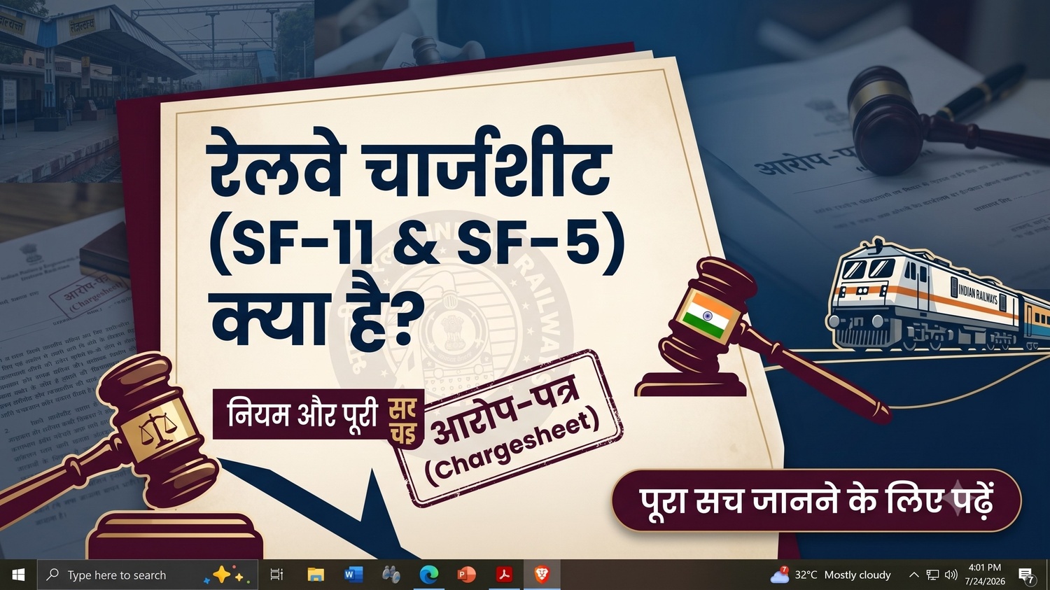What is Charge Sheet in Railway